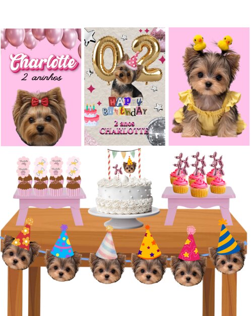 Kit Festa Aniversário Pet Personalizado