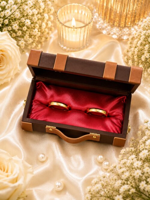Porta Alianças Personalizado Casamento