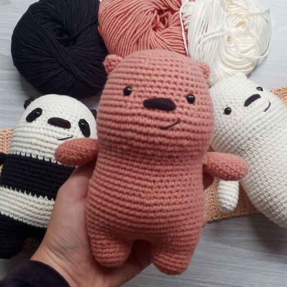 Ursos sem Curso (we Bare Bears) Amigurumi
