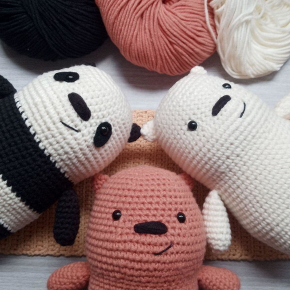 Ursos sem Curso (we Bare Bears) Amigurumi
