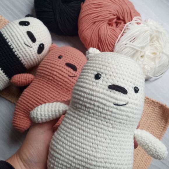 Ursos sem Curso (we Bare Bears) Amigurumi