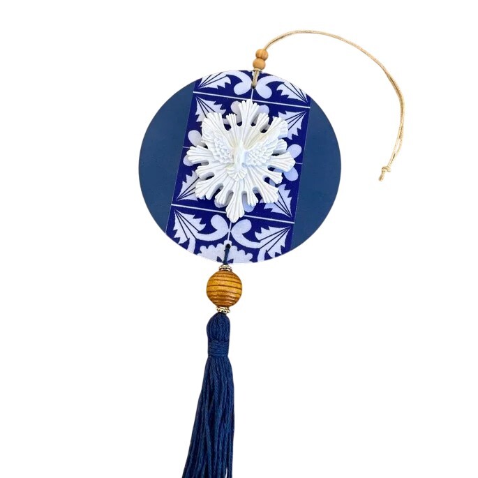 Mandala de Porta Divino Espírito Santo - Azul