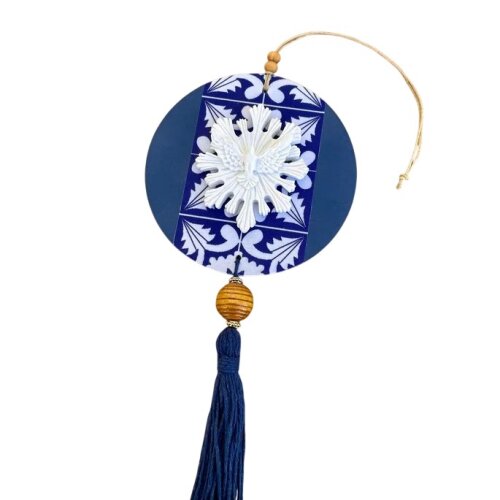 Mandala de Porta Divino Espírito Santo - Azul