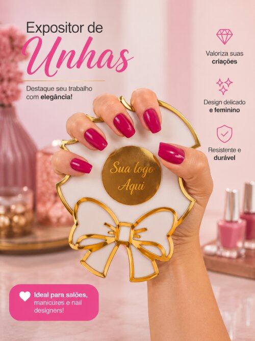 Expositor de unhas para fotos de exibição produto para Studios de beleza e manicures.