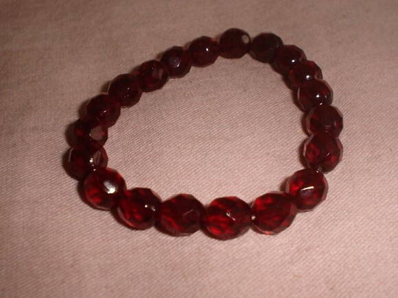 Pulseira de cristais tchecos vermelha