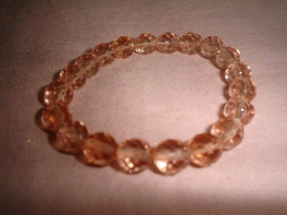Pulseira de Cristais Tchecos salmão