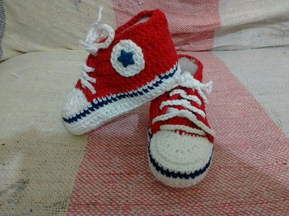 Tênis em crochê