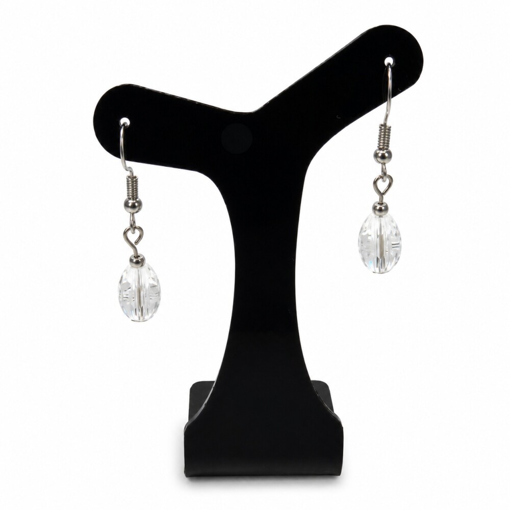 Brinco cristal gota transparente