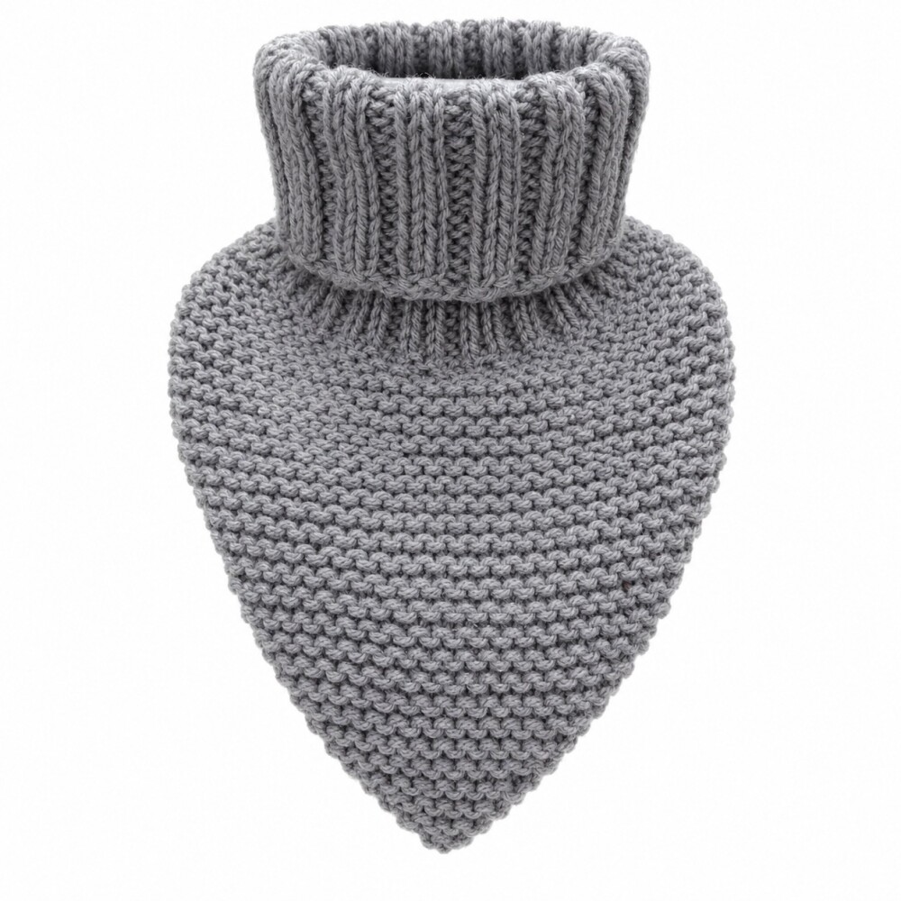 Gola cinza tricô manual