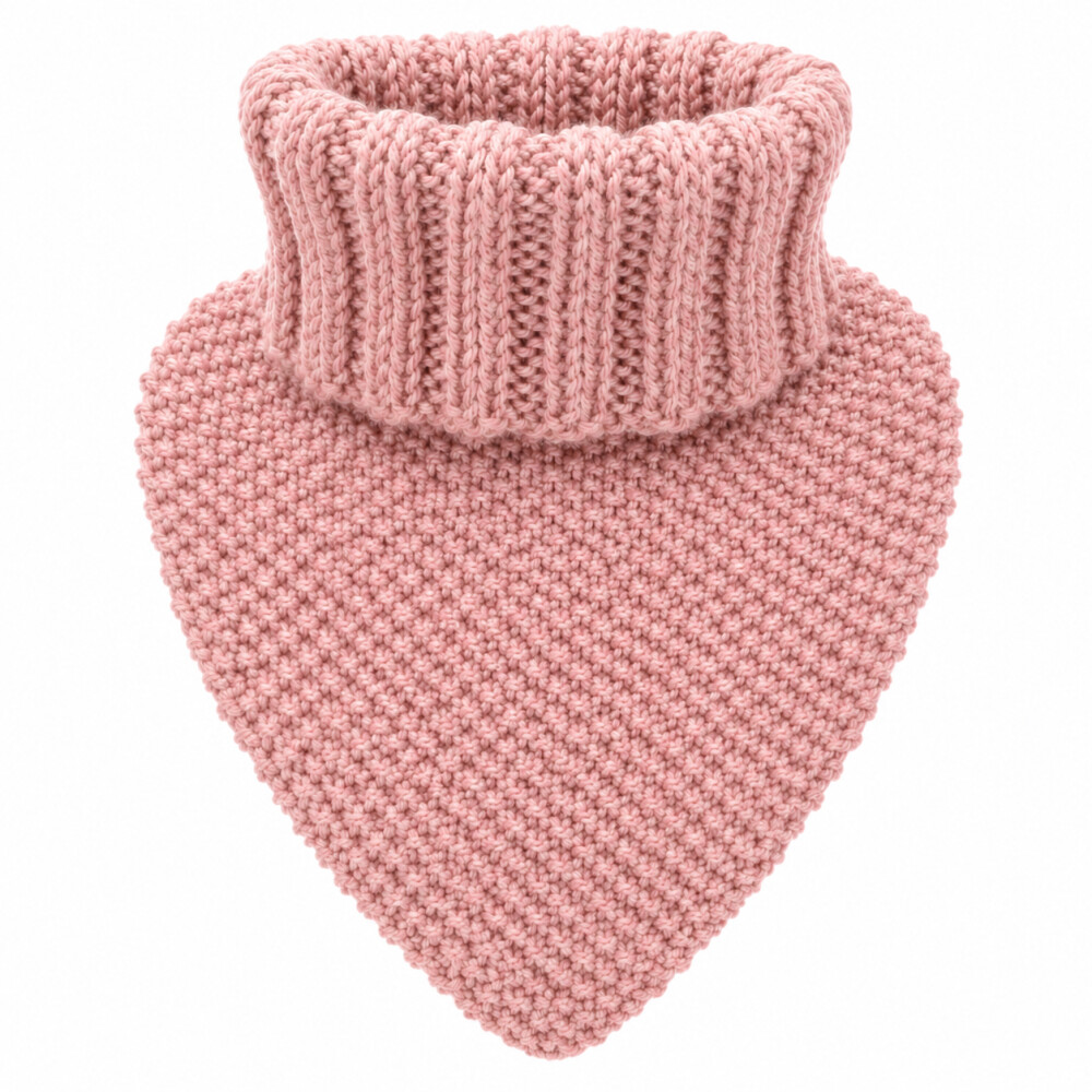 Gola rosa antigo em tricô manual