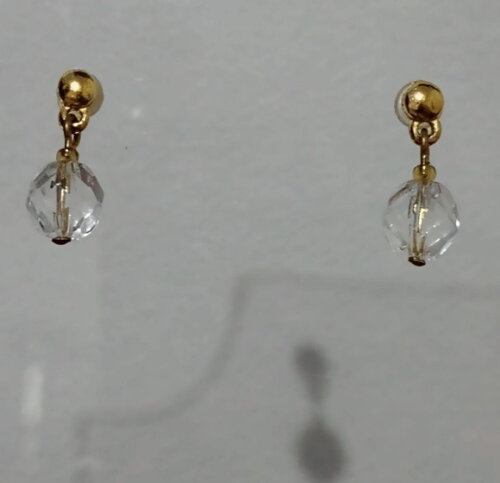 Brinco Cristais Tchecos Transparentes
