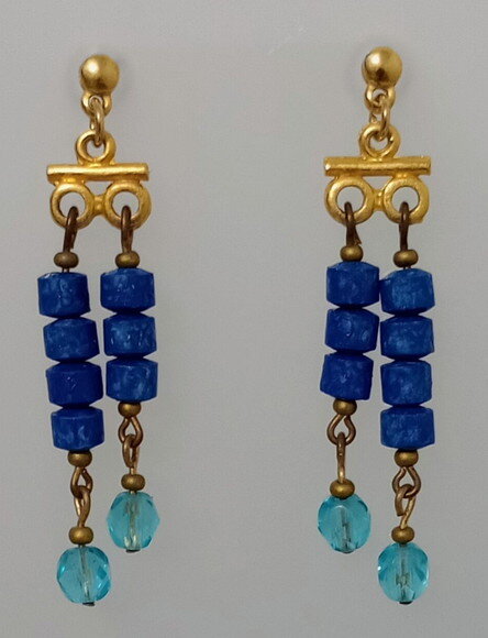 Brinco Geovana Tons de Azul
