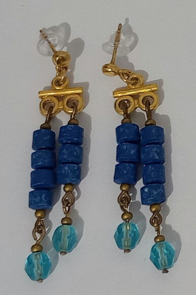 Brinco Geovana Tons de Azul