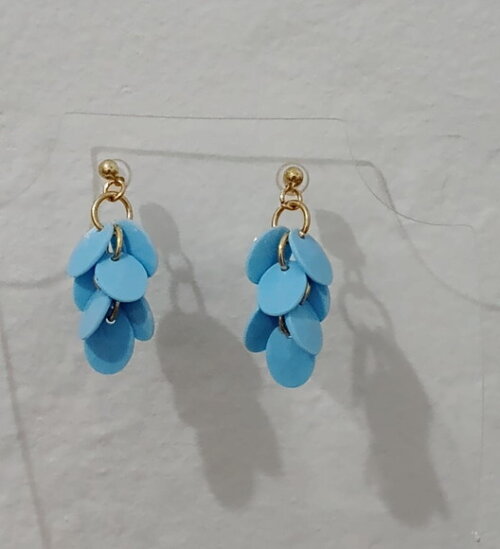 Brinco Lentilhas Azul Claro
