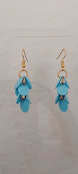 Brinco Lentilhas Azul Claro