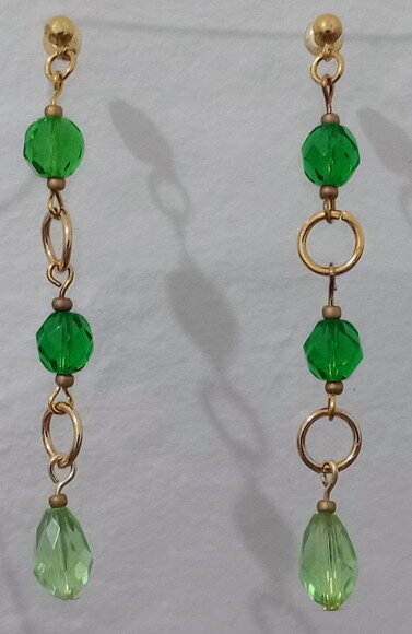 Brincos Cristais Tchecos e Austríacos Verdes