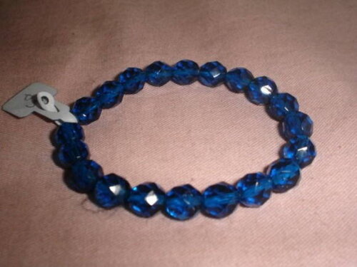 Pulseira de cristais tchecos azuis