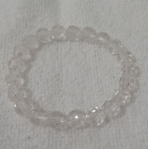Pulseira em Cristais de Acrílico Transparente