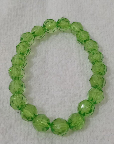 Pulseira em Cristais de Acrílico Verde
