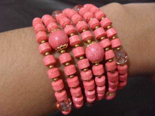 pulseira rosa