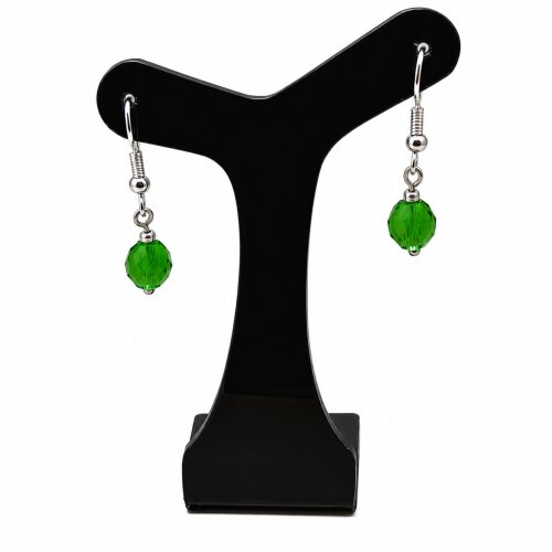 Brinco cristal tcheco verde