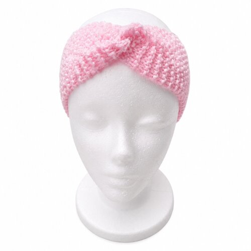 Faixa em tricô manual rosa