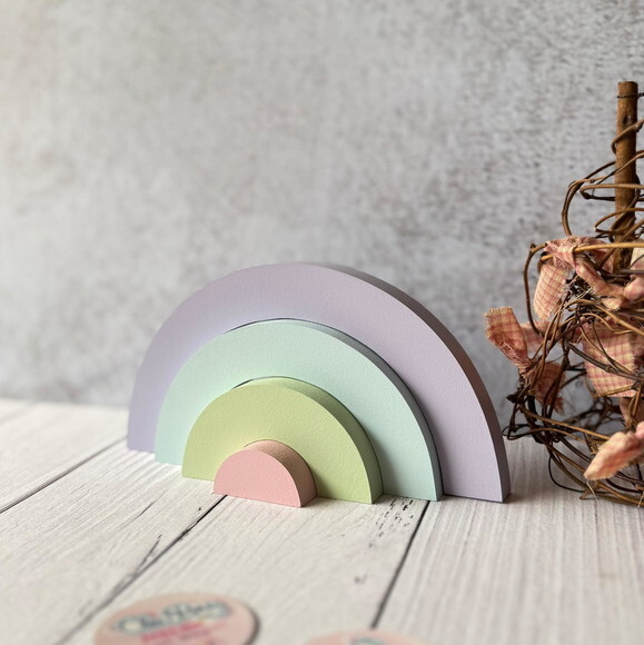 Arco Íris de Mesa 4 Faixas Decoração Bebê