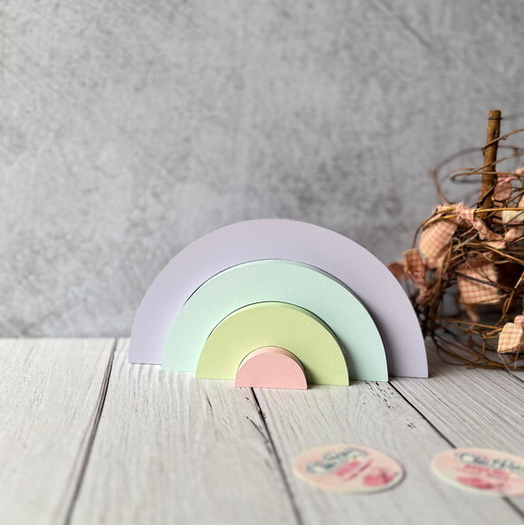 Arco Íris de Mesa 4 Faixas Decoração Bebê
