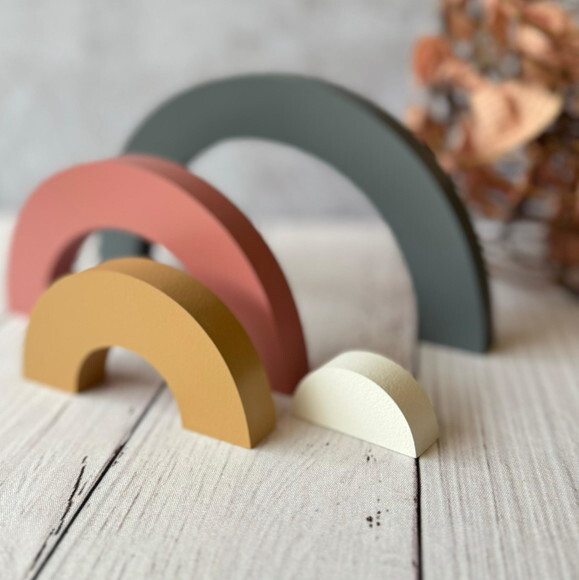 Arco Íris de Mesa 4 Faixas Decoração Bebê
