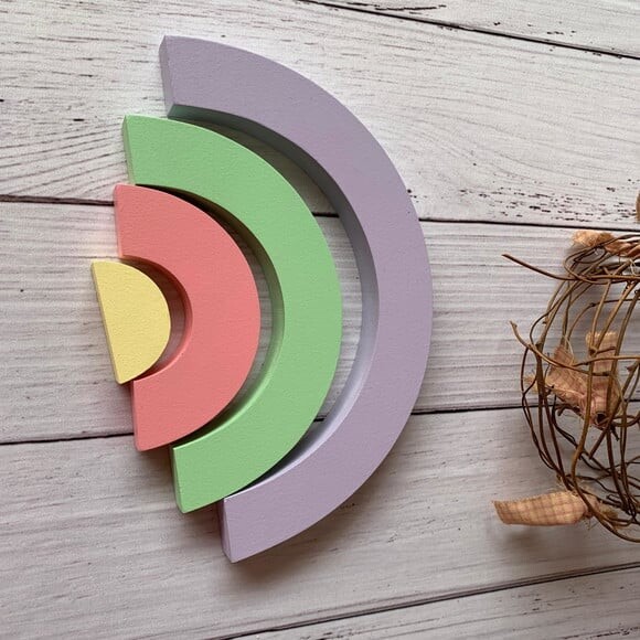 Arco Íris de Mesa 4 Faixas Decoração Bebê