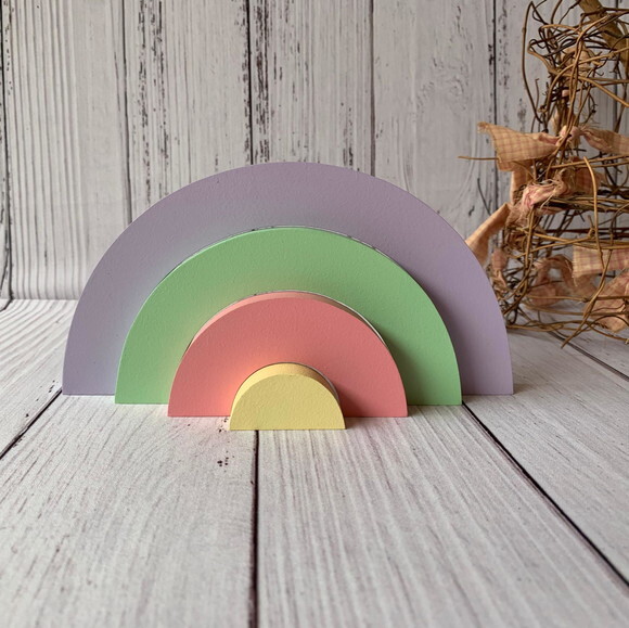 Arco Íris de Mesa 4 Faixas Decoração Bebê