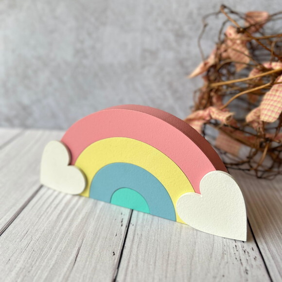 Arco Íris de Mesa Decoração Bebê Chuva de Amor