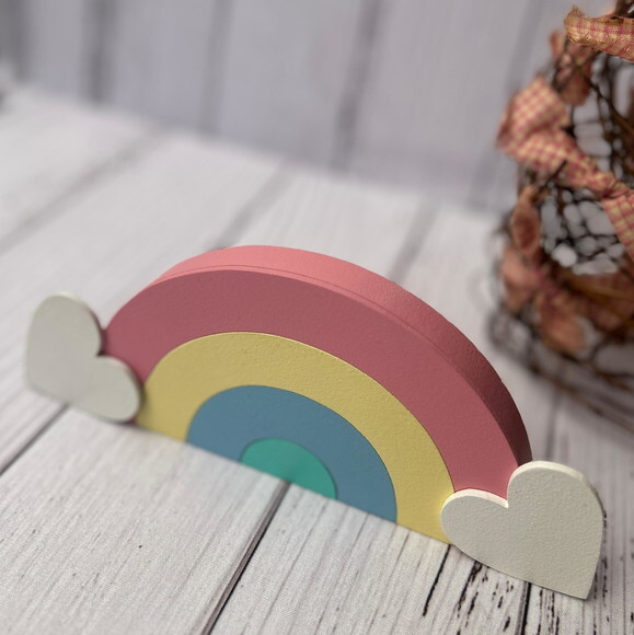 Arco Íris de Mesa Decoração Bebê - Chuva de Amor