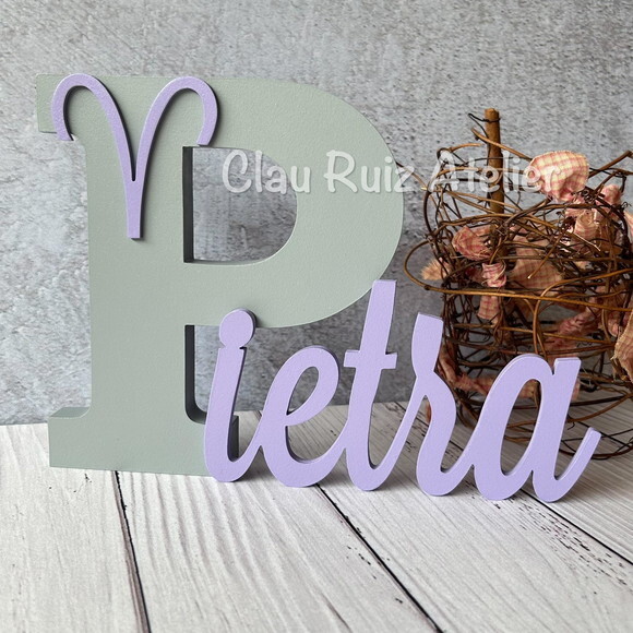 Áries Nome Personalizado Decoração de Quarto Signos