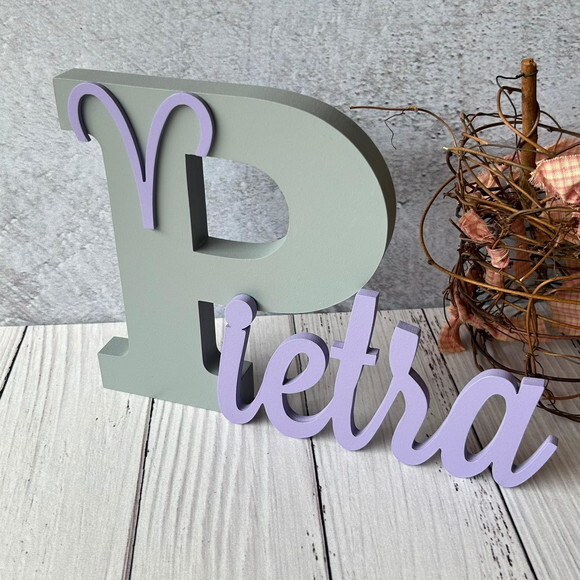 Áries Nome Personalizado Decoração de Quarto Signos