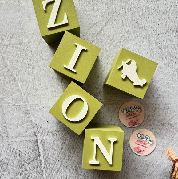 Aviãozinho - Cubos 6x6cm Decoração Bebê