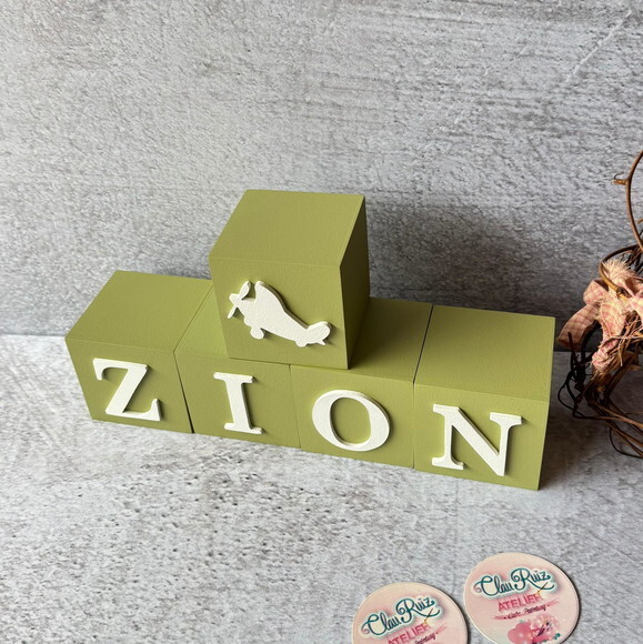 Aviãozinho - Cubos 6x6cm Decoração Bebê