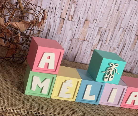 Bailarina - Candy Colors - Cubos 6x6cm Ts