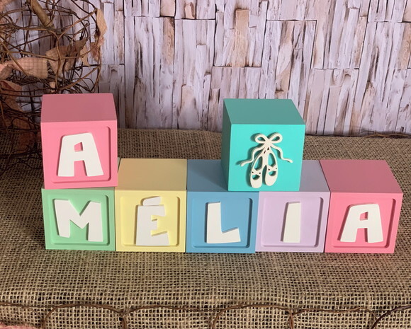 Bailarina - Candy Colors - Cubos 6x6cm Ts