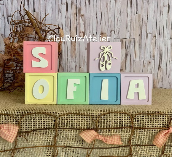 Bailarina - Candy Colors - Cubos 6x6cm Ts
