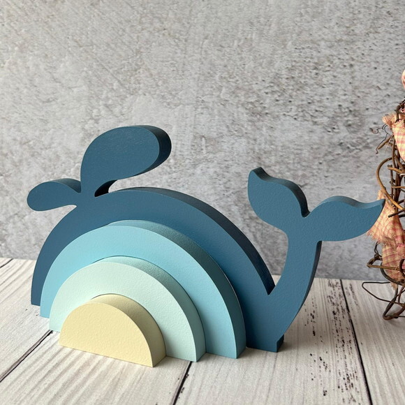 Baleia - Arco Íris de Mesa Decoração Bebê
