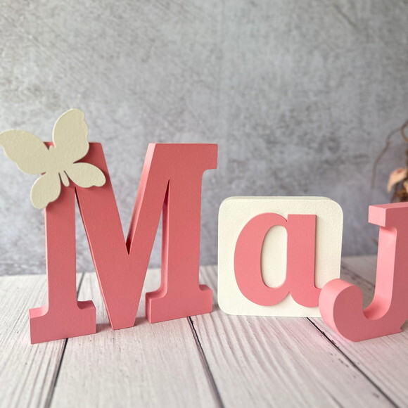 Blocos Nome Borboleta Decoração de Quarto de Bebê e Infantil
