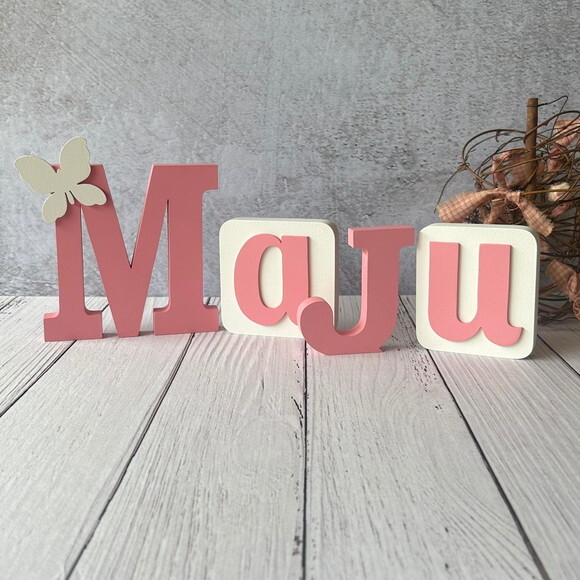 Blocos Nome Borboleta Decoração de Quarto de Bebê e Infantil