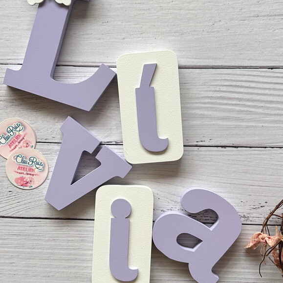 Blocos Nome Borboleta Decoração de Quarto de Bebê e Infantil