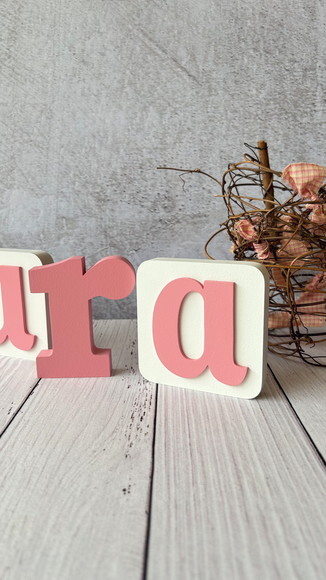 Blocos Nome Borboleta Decoração de Quarto de Bebê e Infantil
