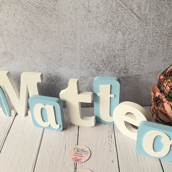 Blocos Nome Surf- Decoração de Quarto de Bebê e Infantil
