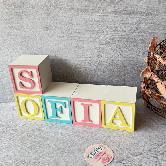 Candy Colors - Cubos 6x6 Decoração Bebê - Cubos Ts