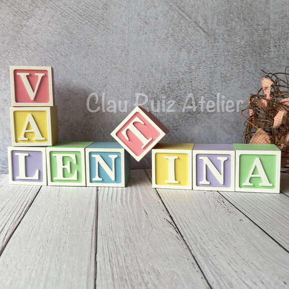 Candy Colors - Cubos 6x6 Decoração Bebê - Cubos Ts