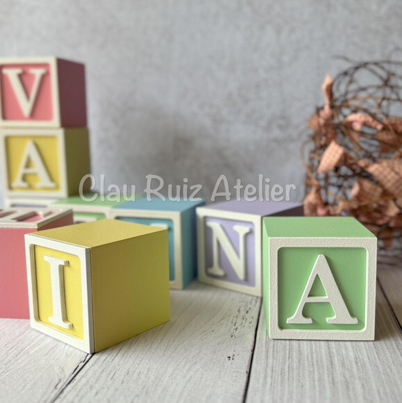 Candy Colors - Cubos 6x6 Decoração Bebê - Cubos Ts