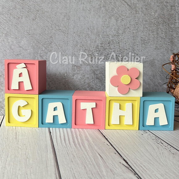 Candy Colors - Cubos 6x6 Decoração Bebê - Cubos Ts